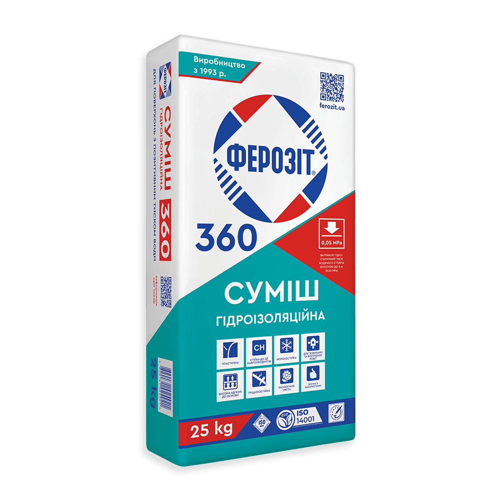 Гідроізоляційна суміш Ферозіт 360 25 кг