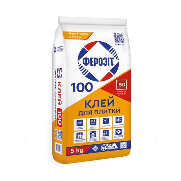 Клей для плитки Ферозіт 100 5 кг