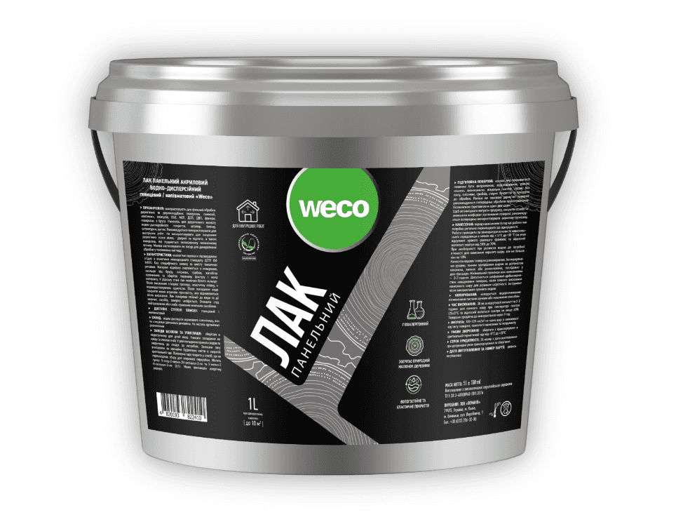 Лак панельний WECO напівматовий 1 л